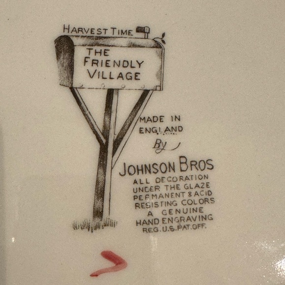 Johnson Brothers – Friendly Village – Medium Platter transfer made in England - Picture 3 of 3